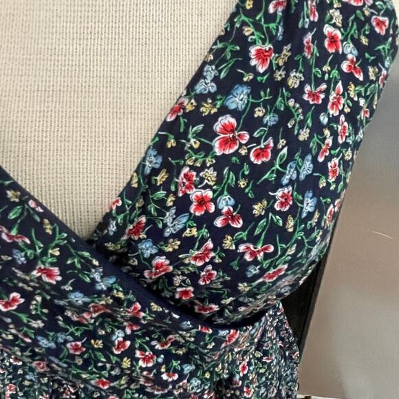 Blue Lemon Floral Size Large Floral Flounce Dress Ruffle Feminine - Picture 3 of 3